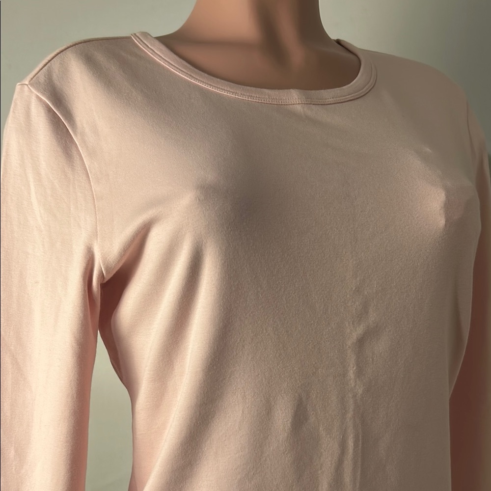 Vintage J.Crew Pima Cotton T-Shirt Size L Preppy Long Sleeve Tee Women's - Picture 2 of 9